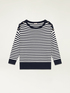 Striped eco-viscose sweater image number 3