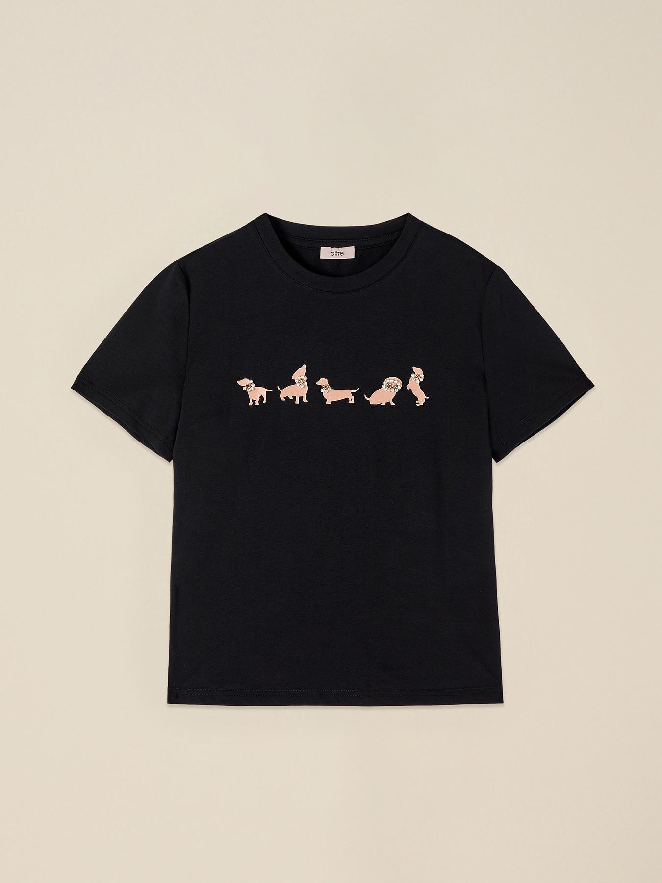T-shirt with print and appliqu&eacute;s image number 3