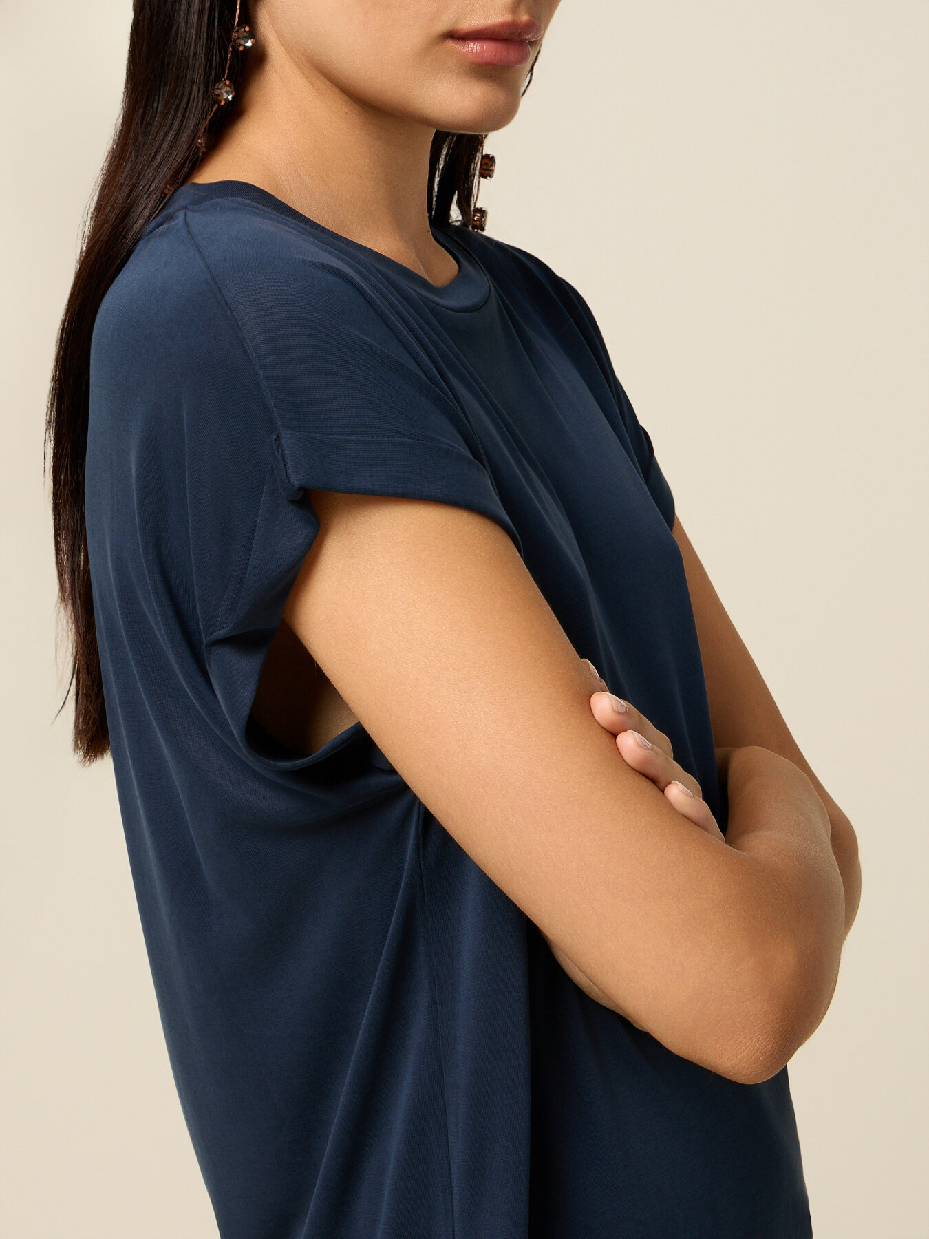 Tricou din jerseu modal amestecat image number 2