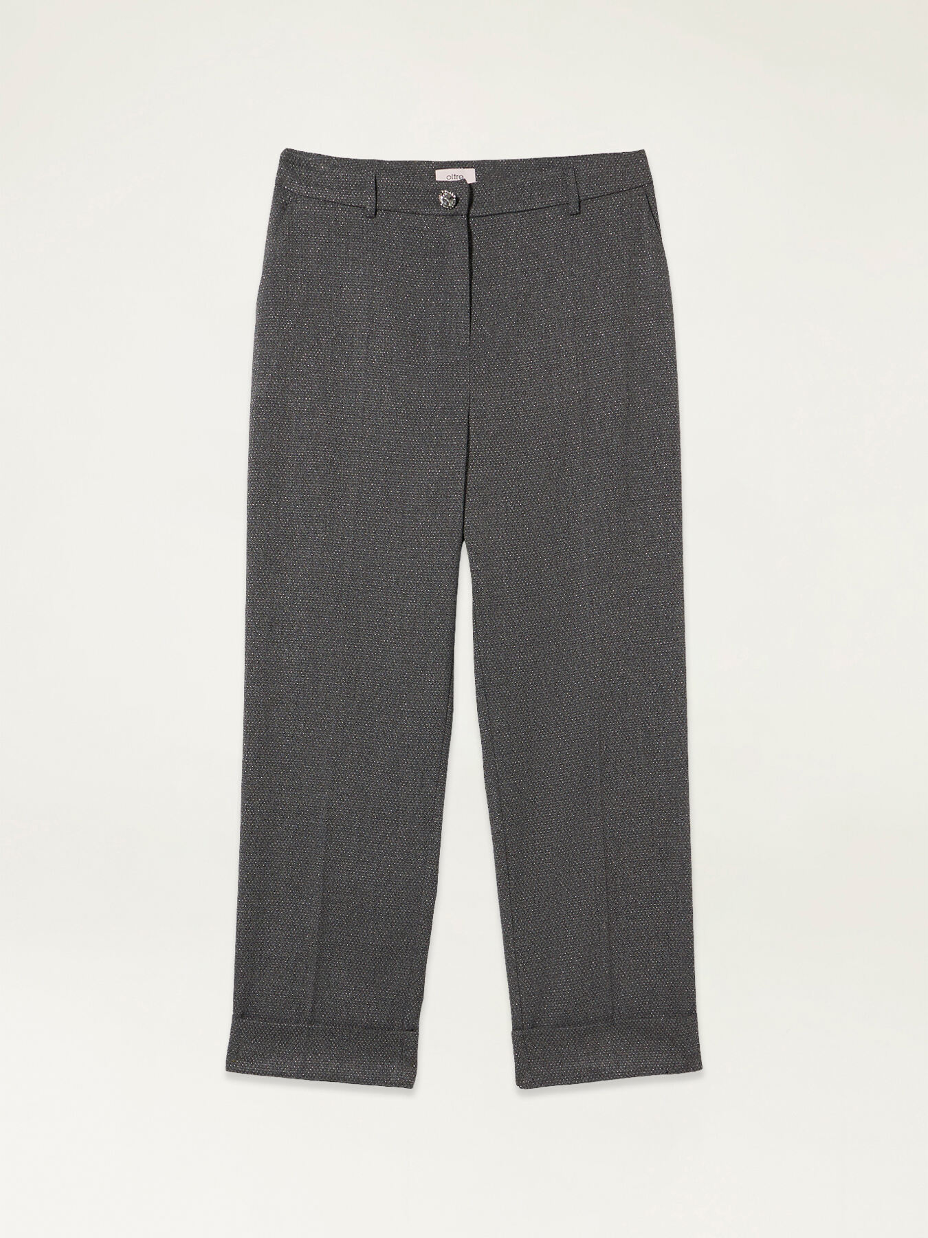 Pantalon cigarette en polyviscose lurex image number 4