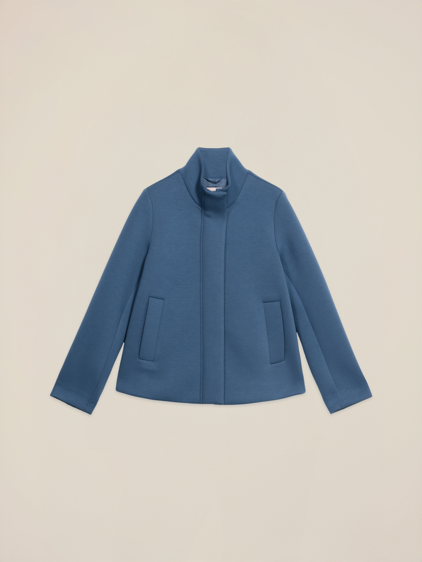 High-neck scuba coat image number 3