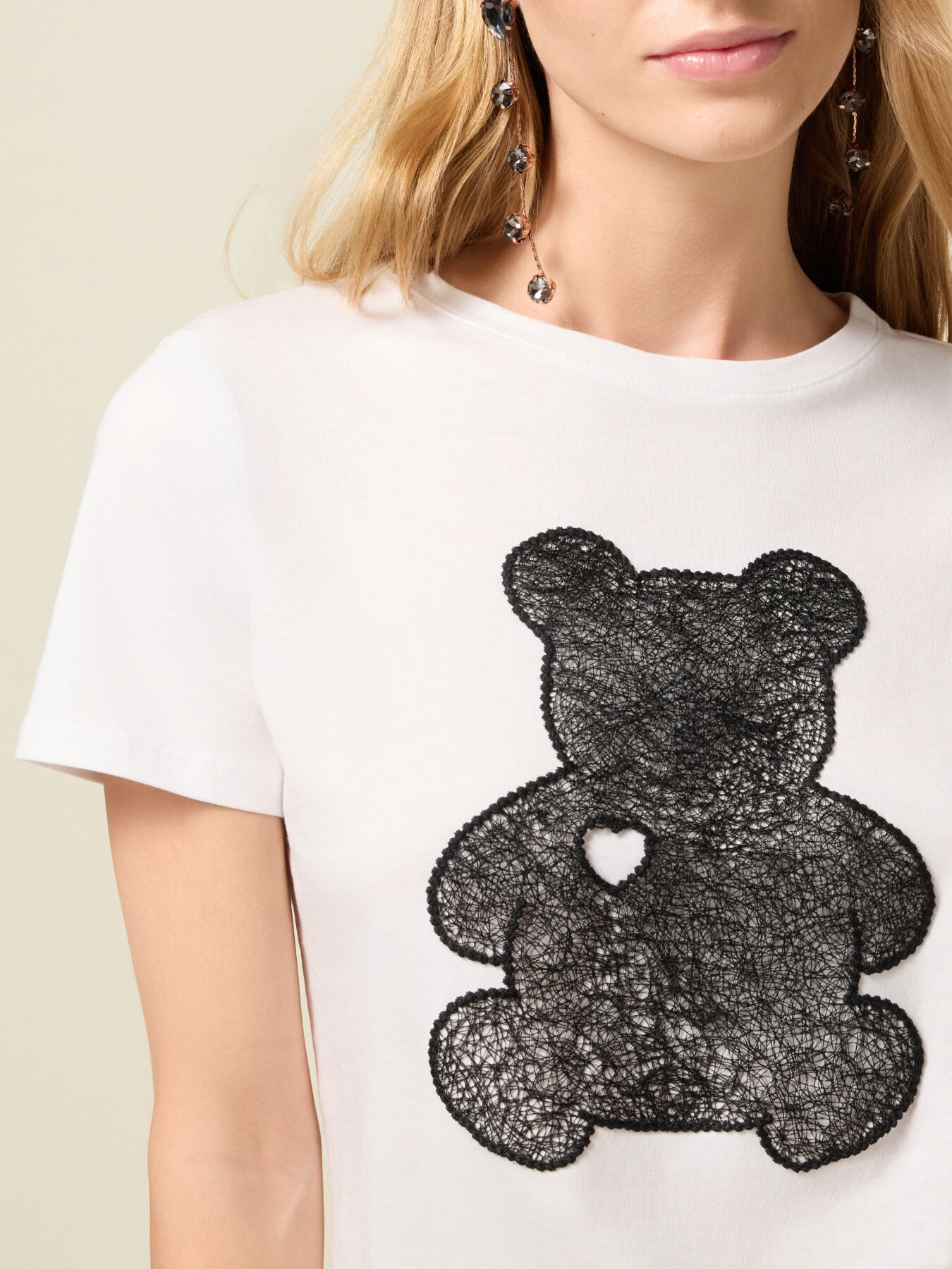 Jersey T-shirt with embroidery image number 2