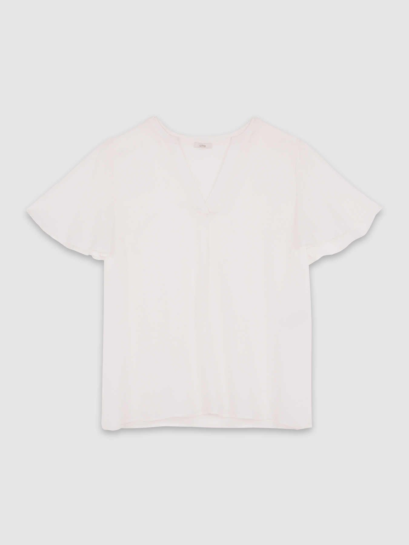 Short-sleeved Cupro blouse image number 3