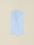 Tailored vest in fluid fabric image number 3