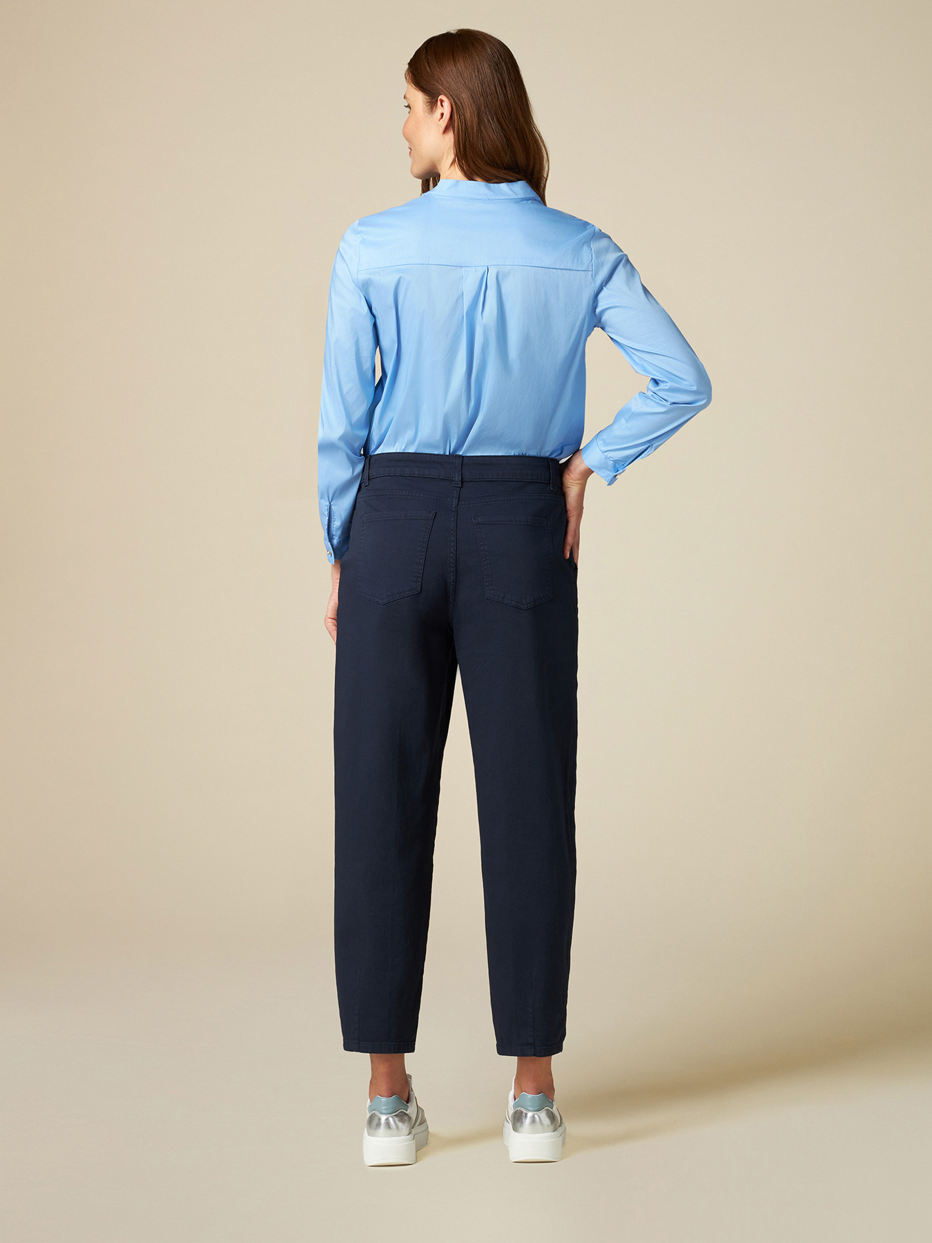 Pantalones boyfit de algod&oacute;n image number 1