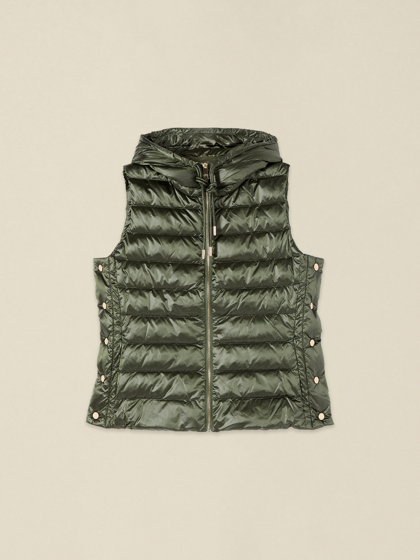 Vestă puf lightweight cu glugă image number 3