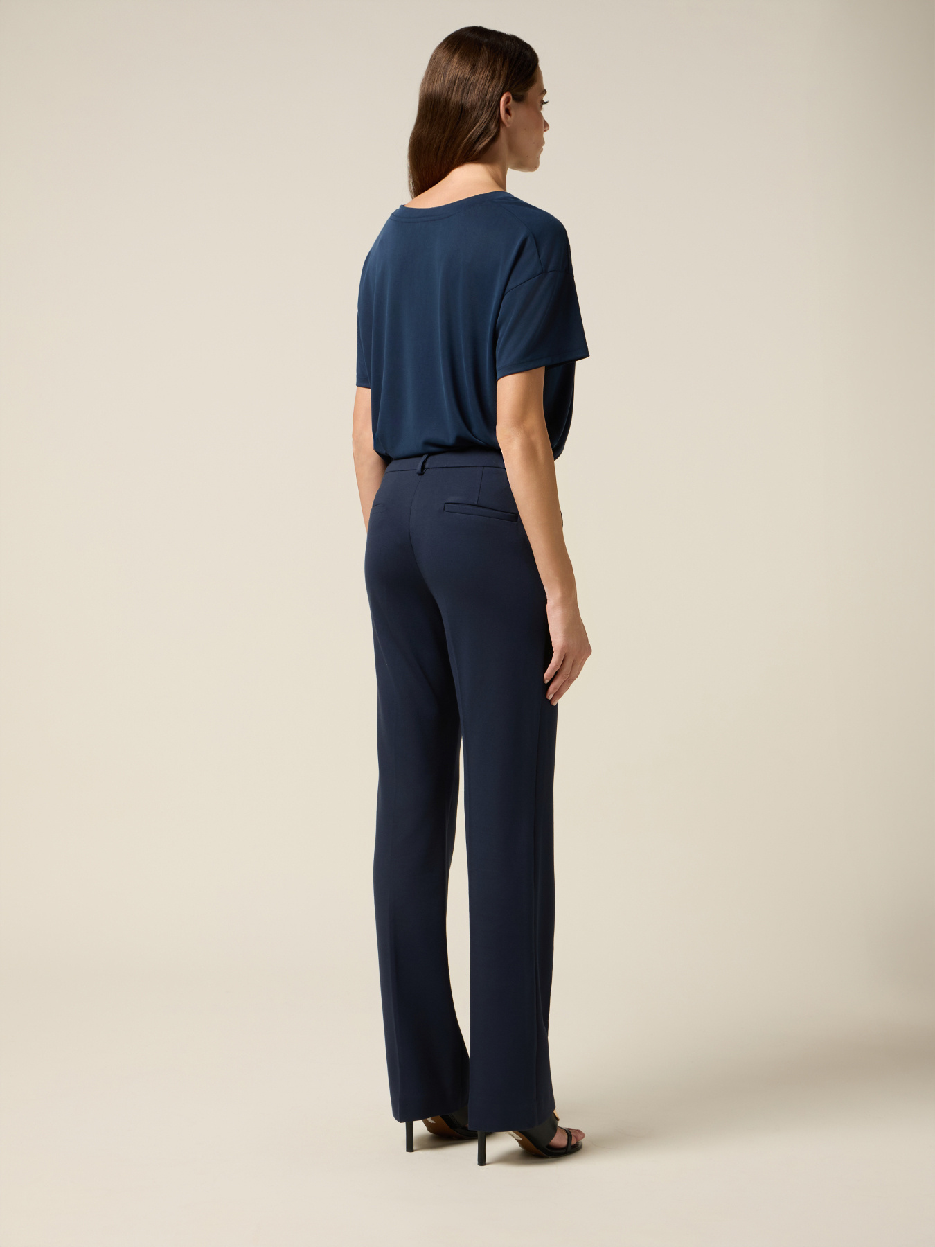 Pantaloni evazați din tricot milano image number 1