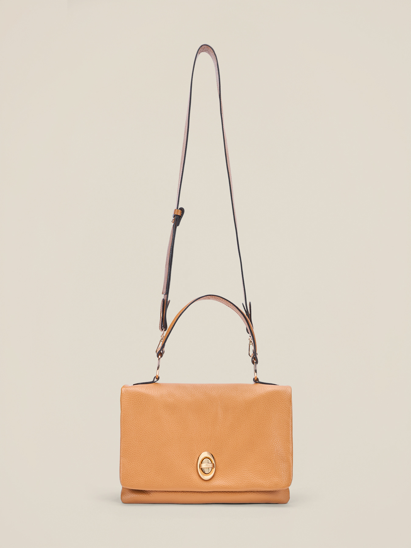 Borsa satchel in vera pelle image number 3