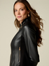 Two-material biker jacket image number 2