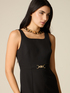 Sheath dress with metal buckle image number 2