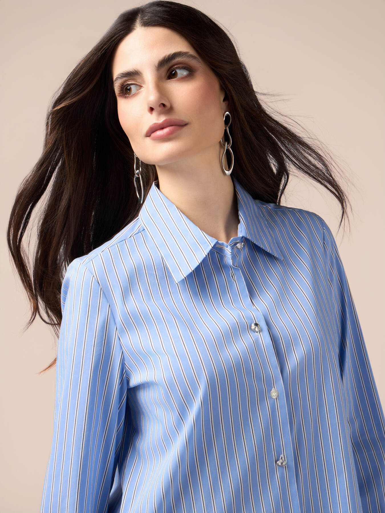 Camicia in popeline a righe image number 2