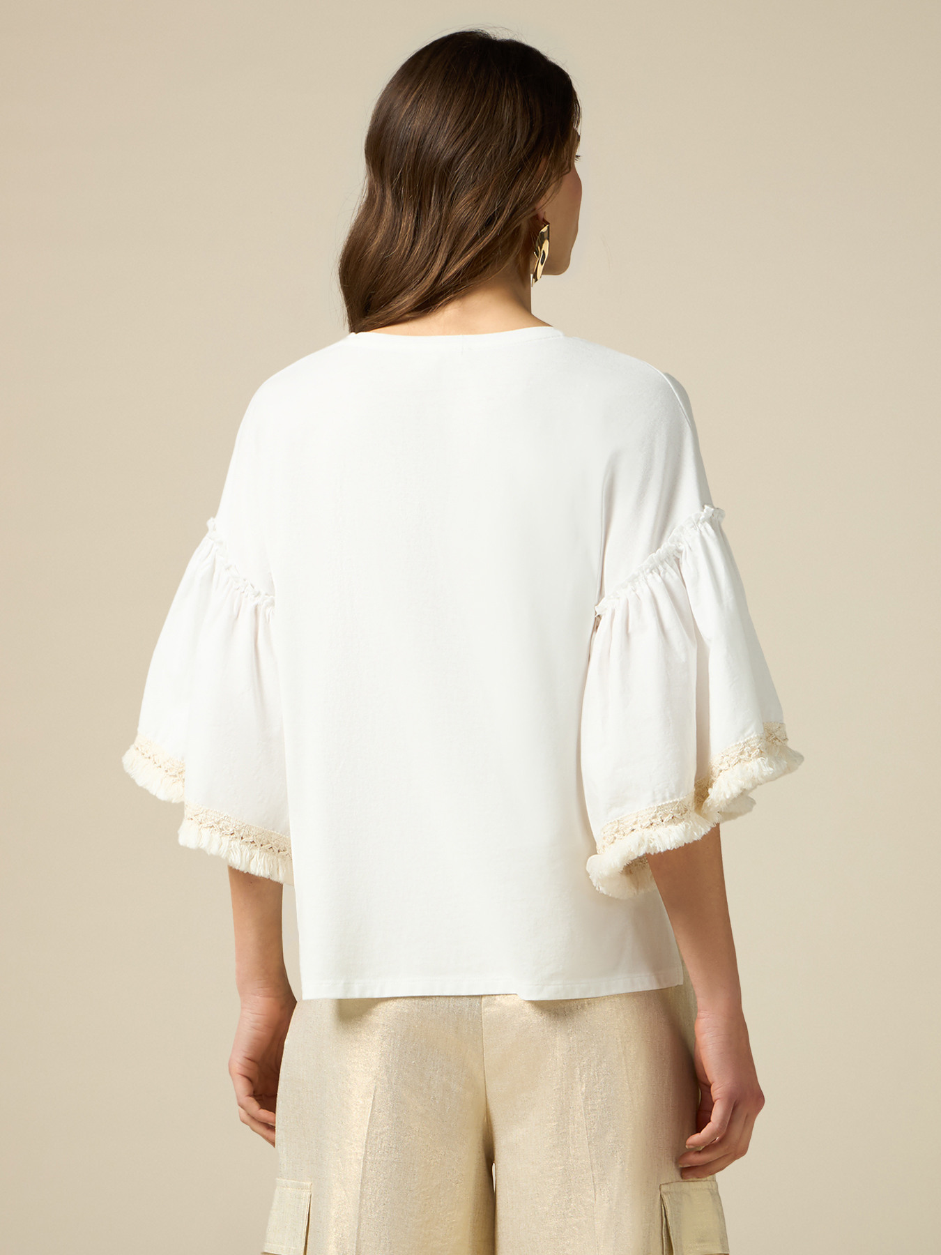 T-shirt con maxi maniche decorate image number 1