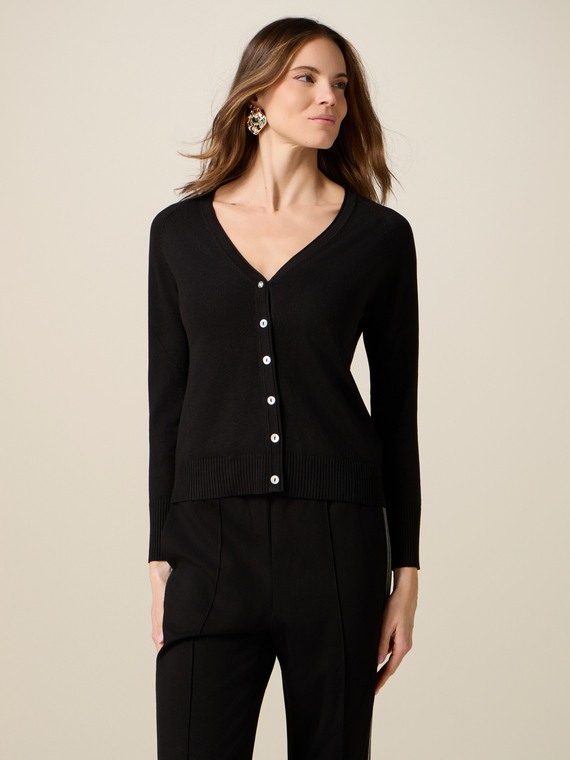 Cardigan aus Viskose-Mischgewebe