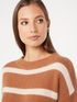Striped angora blend sweater image number 2