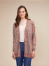 Cardigan animalier in maglia image number 0