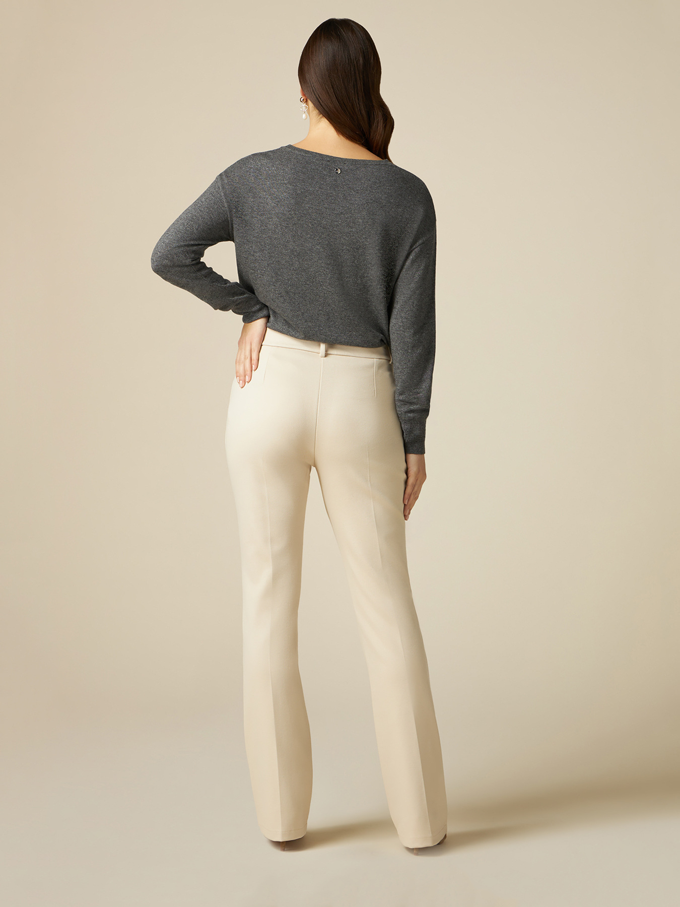 Pantalon flared en maille Milano image number 1