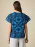 Patterned t-shirt with poplin sleeves image number 1