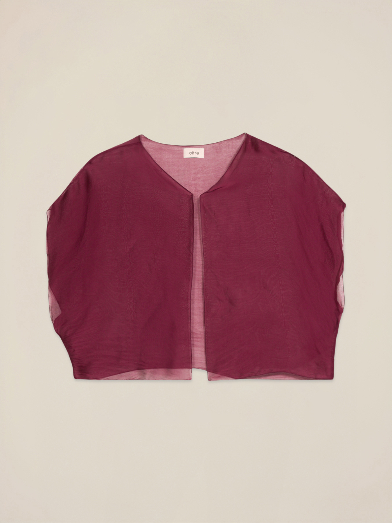 Bol&eacute;ro en voile de soie m&eacute;lang&eacute;e image number 1