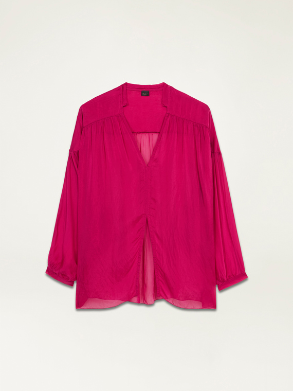 Silk blend oversized blouse