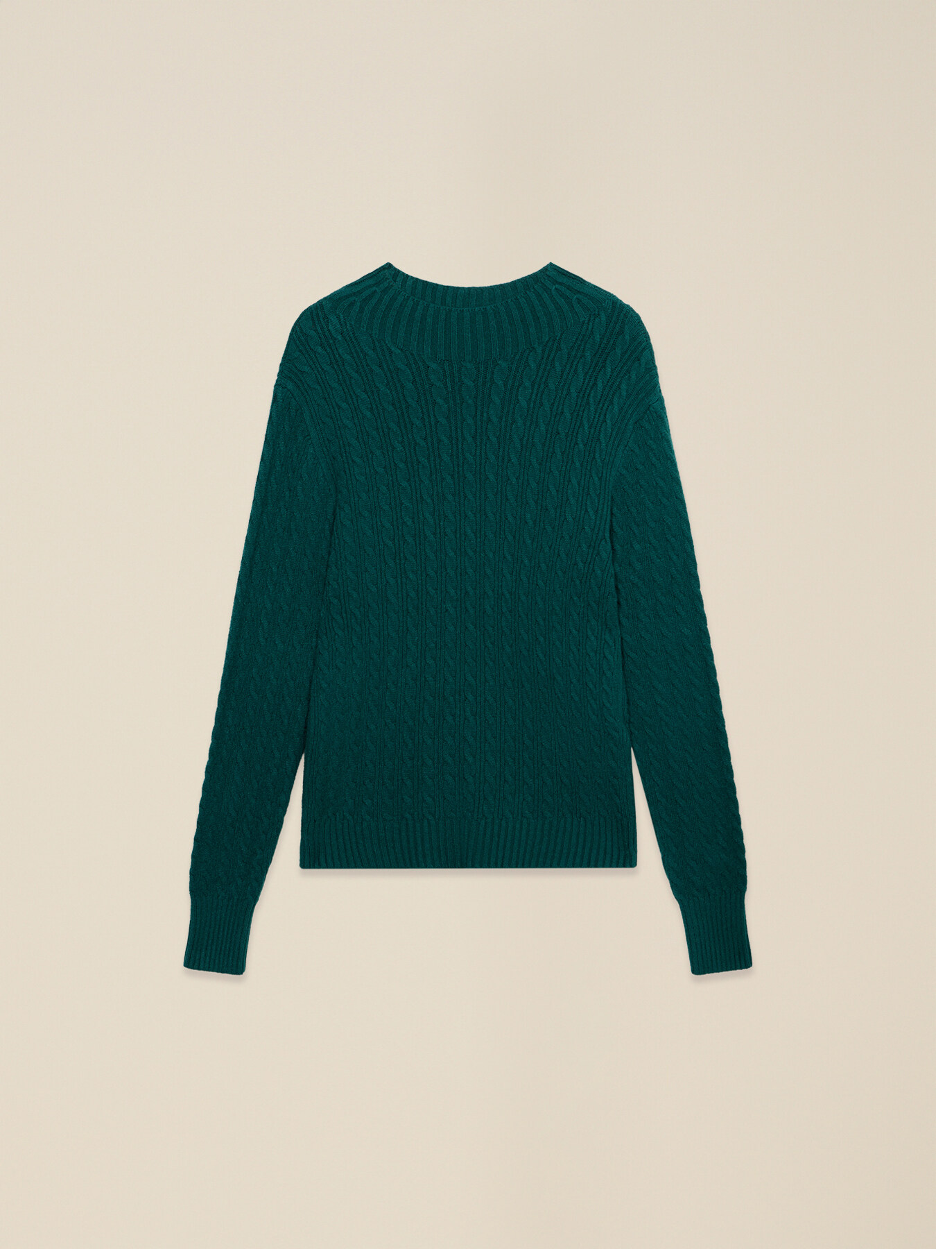 Turtleneck sweater with cable knit image number 4