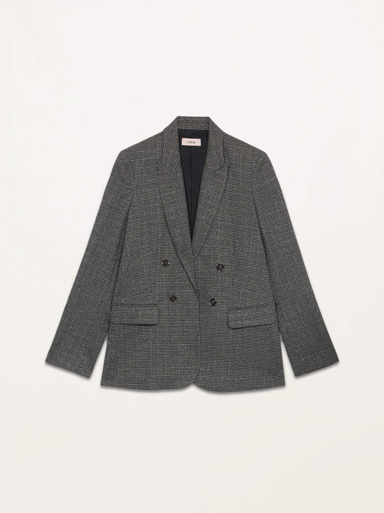 Micro houndstooth blazer image number 3