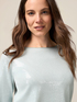 Maglia in cotone con paillettes image number 2