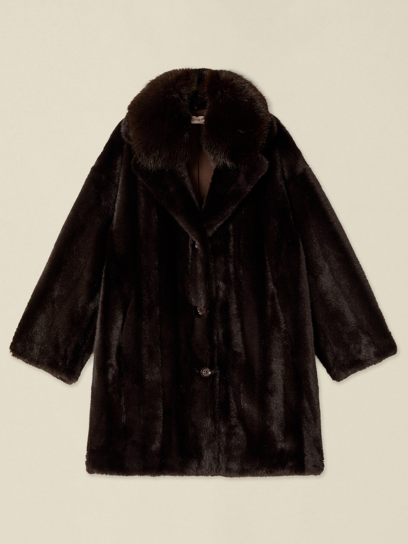 Coat in plush fabric image number 3