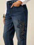 Regular jeans with jewel patch image number 2