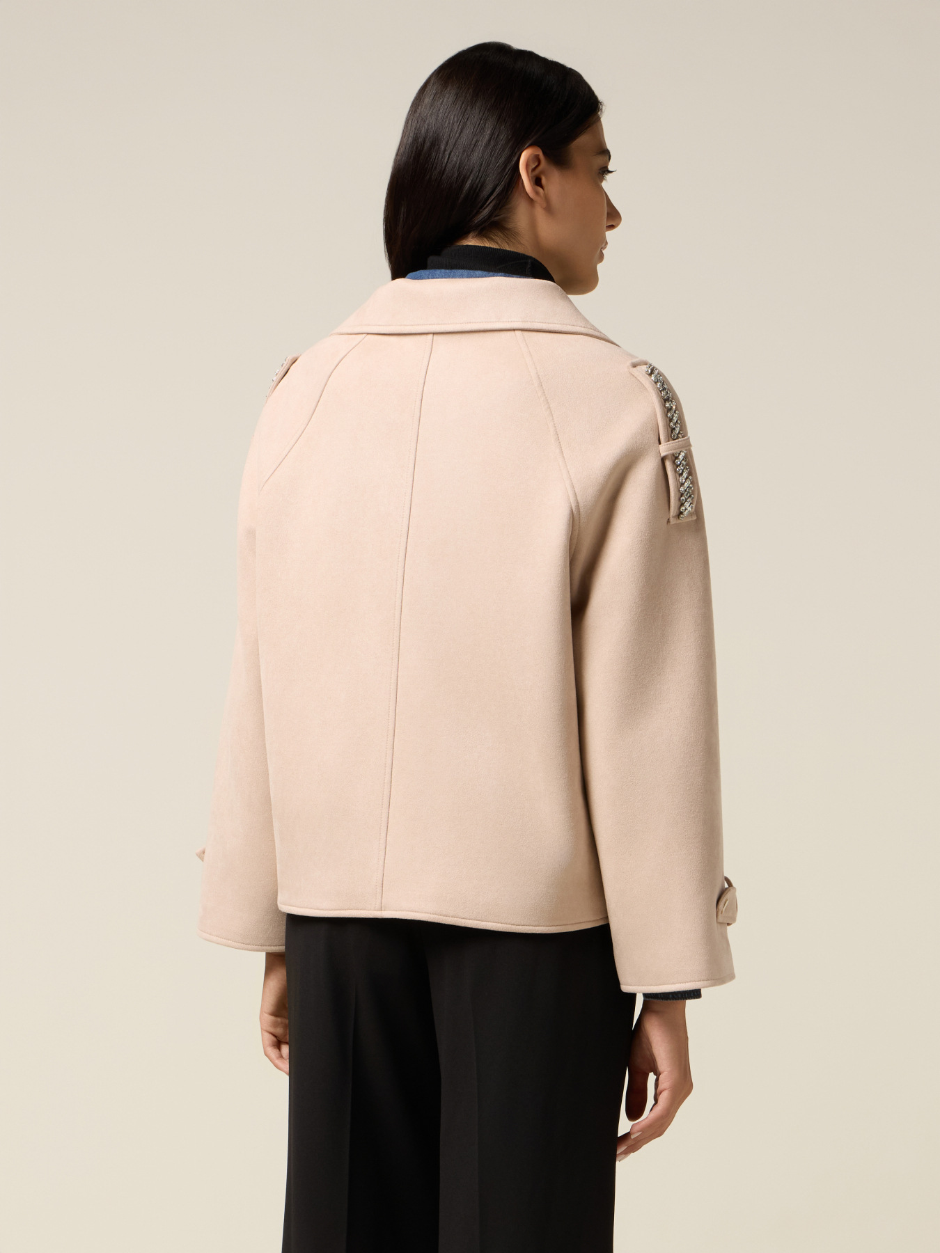 Short jacket with asymmetrical zip image number 1