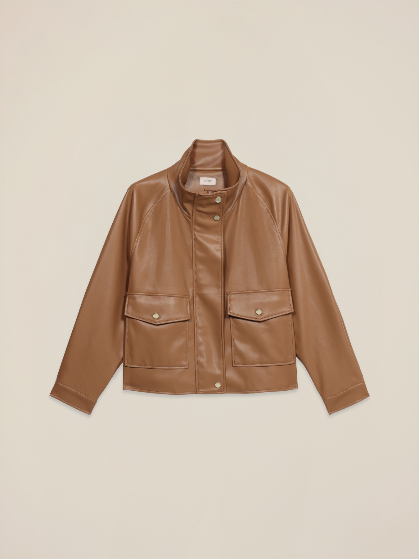 Jachetă scurtă cu guler &icirc;nalt image number 3