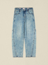 Jeans barrel con dettagli cargo image number 4
