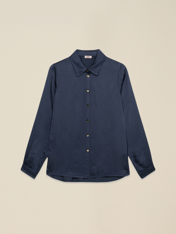 Camicia in raso di viscosa
