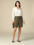 Linen blend Bermuda shorts image number 0