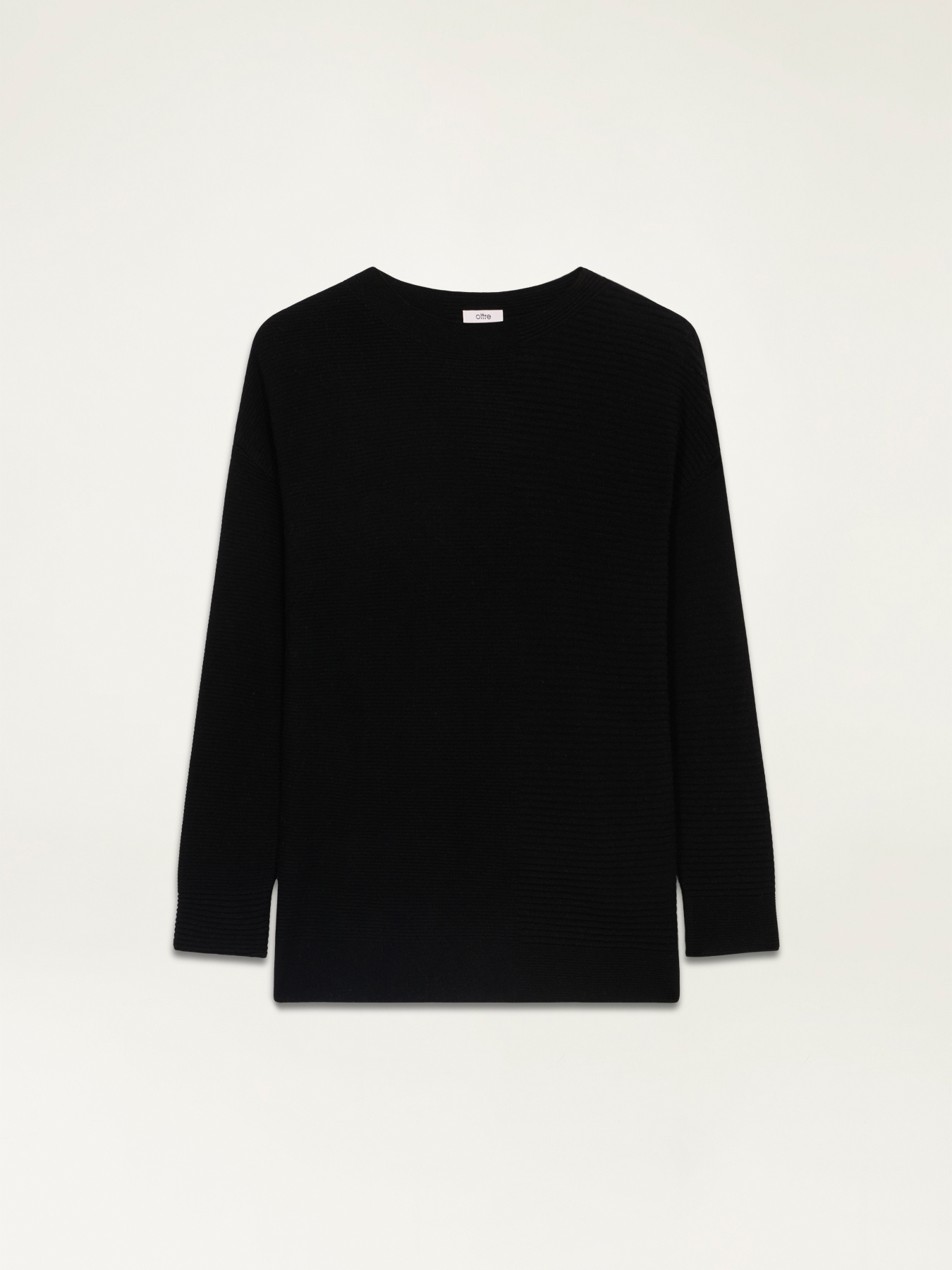 Gerippter Pullover mit Stehbundkragen aus Kaschmirgemisch image number 3