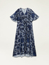 Robe mi-longue en satin fantaisie image number 4