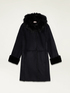 Midi length faux sheepskin jacket image number 3
