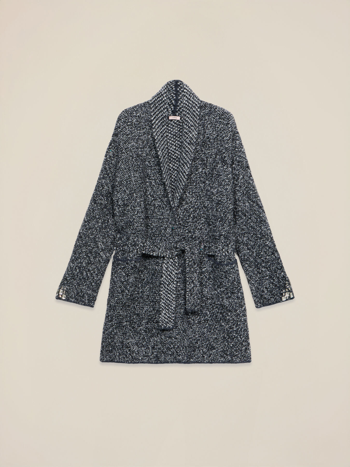 C&aacute;rdigan de punto con cintur&oacute;n image number 3