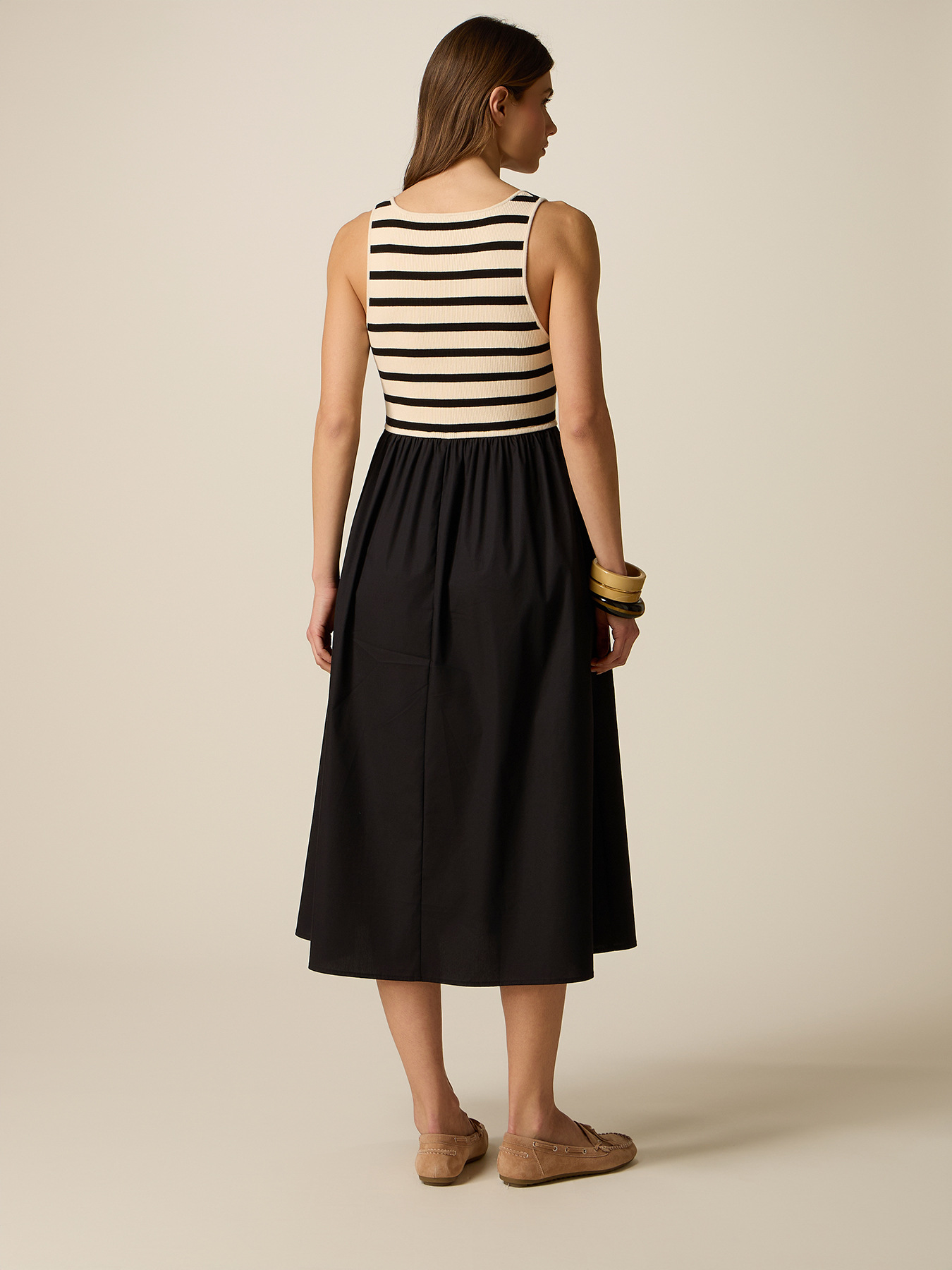Sleeveless combined dress image number 1