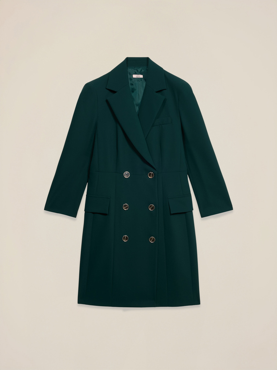 Robe coat in crepe fabric