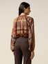 Patterned blouse with bow image number 1