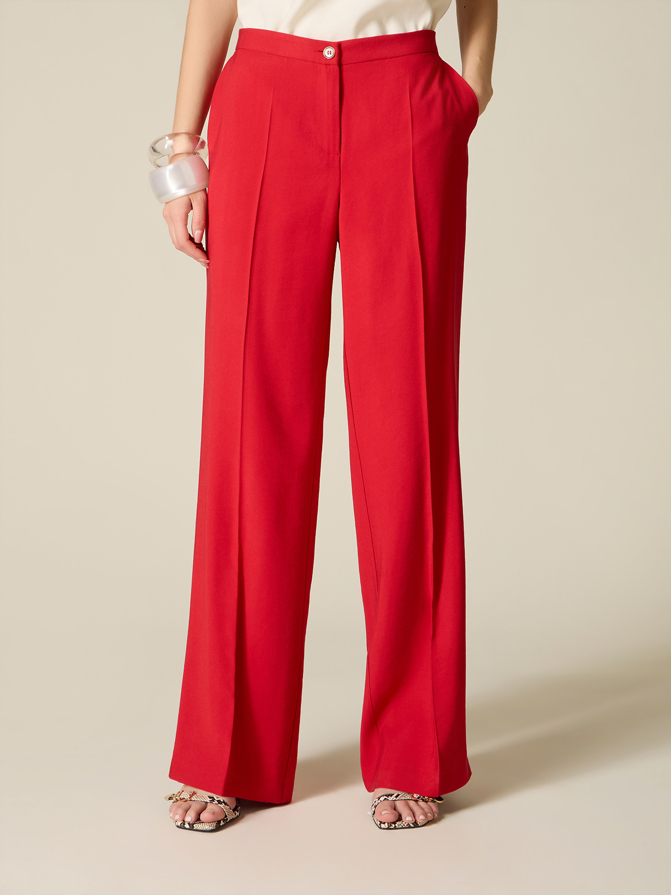 Viscose blend palazzo pants image number 3