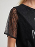 T-Shirt mit Aufdruck und Spitze image number 3