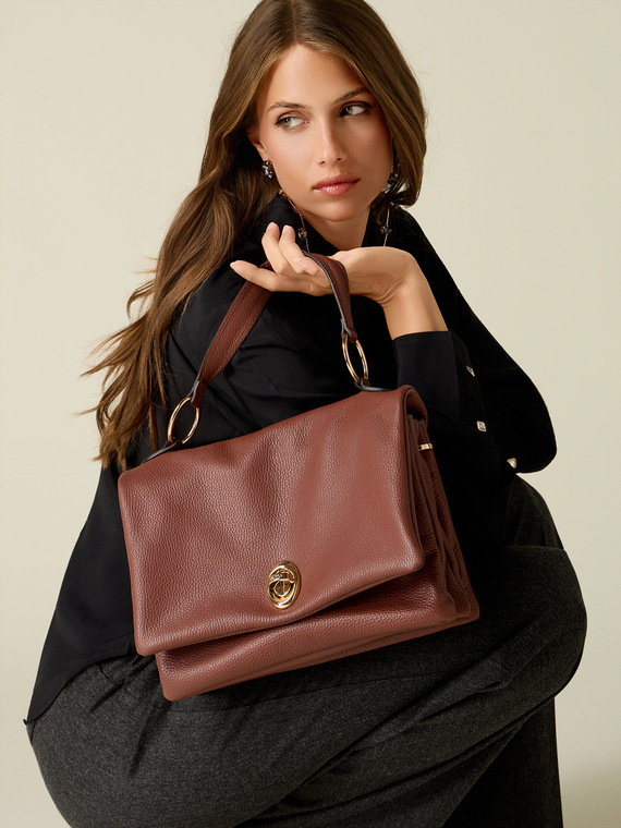 Borsa Ophelia a tracolla in vera pelle
