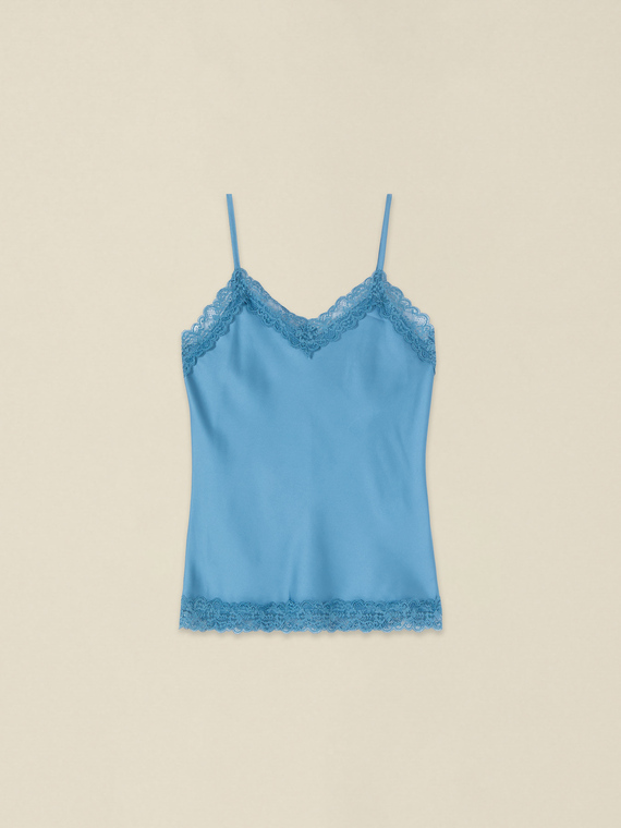Top lingerie in raso e pizzo