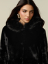 Shearling-effect hooded coat image number 2
