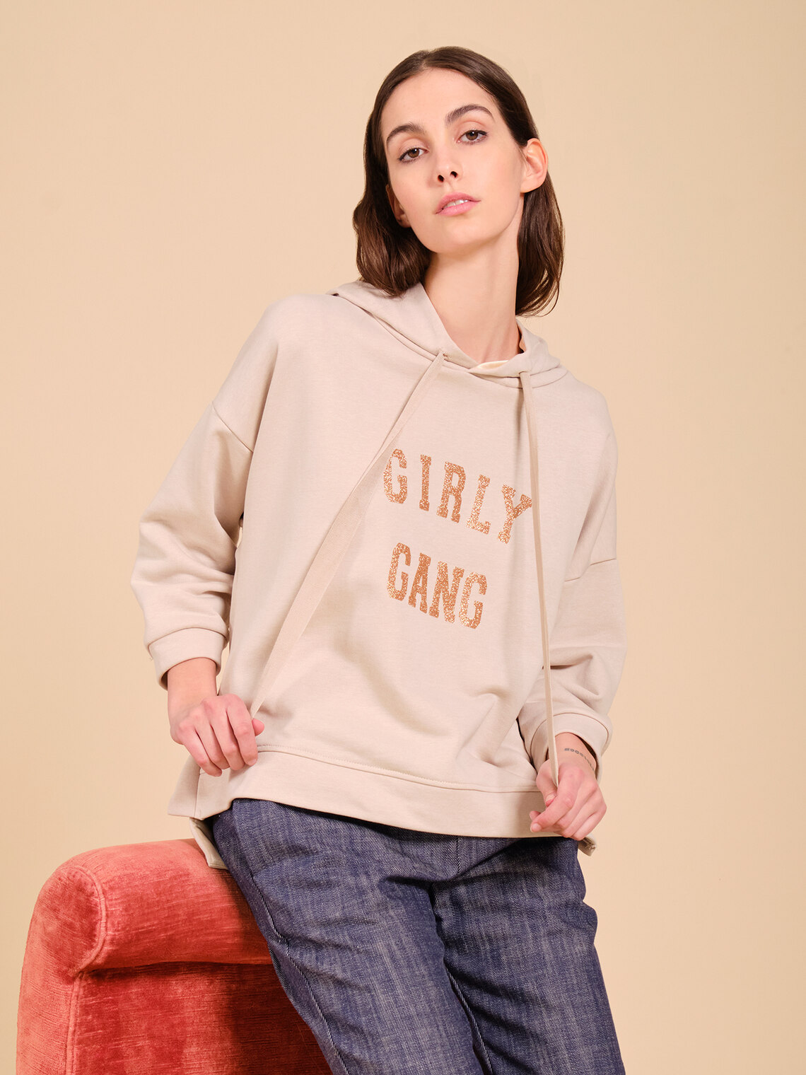 Sweatshirt with lettering - Oltre.com - BG