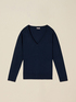 Viscose blend V-neck sweater image number 3