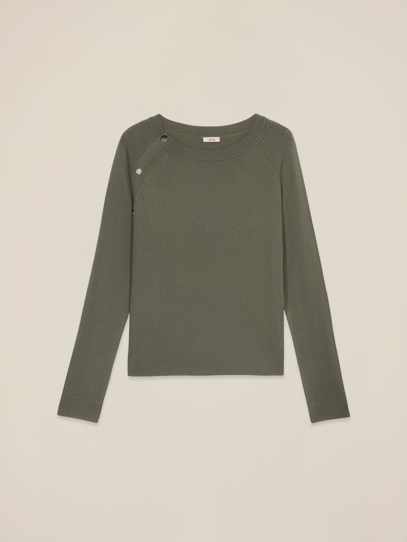 Mixed viscose sweater with decorative buttons image number 3