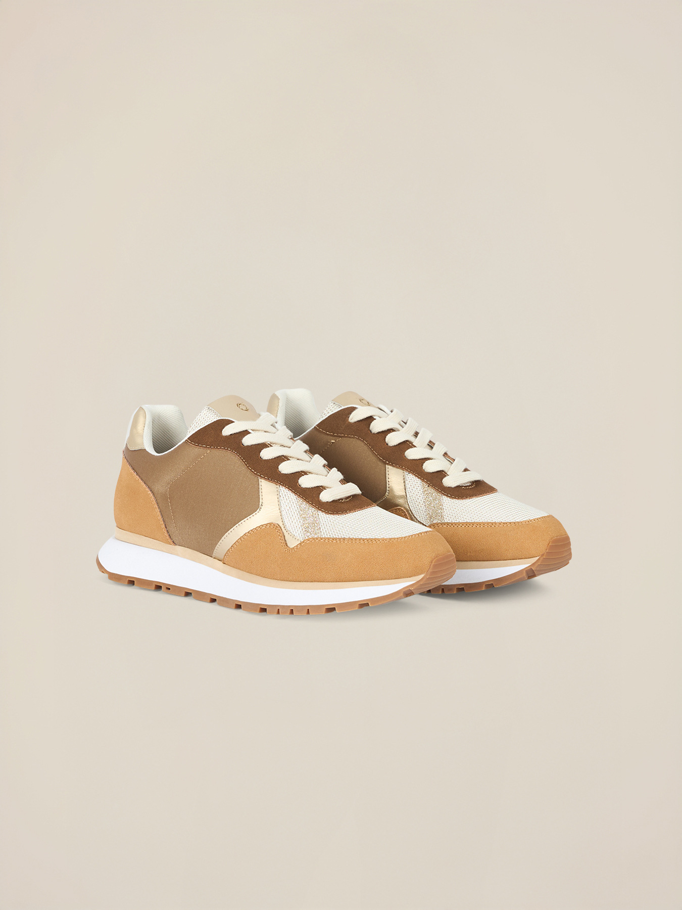 Sneakers platform in materiali combinati image number 1