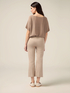 Pantalon l&eacute;g&egrave;rement &eacute;vas&eacute; en m&eacute;lange de coton image number 1